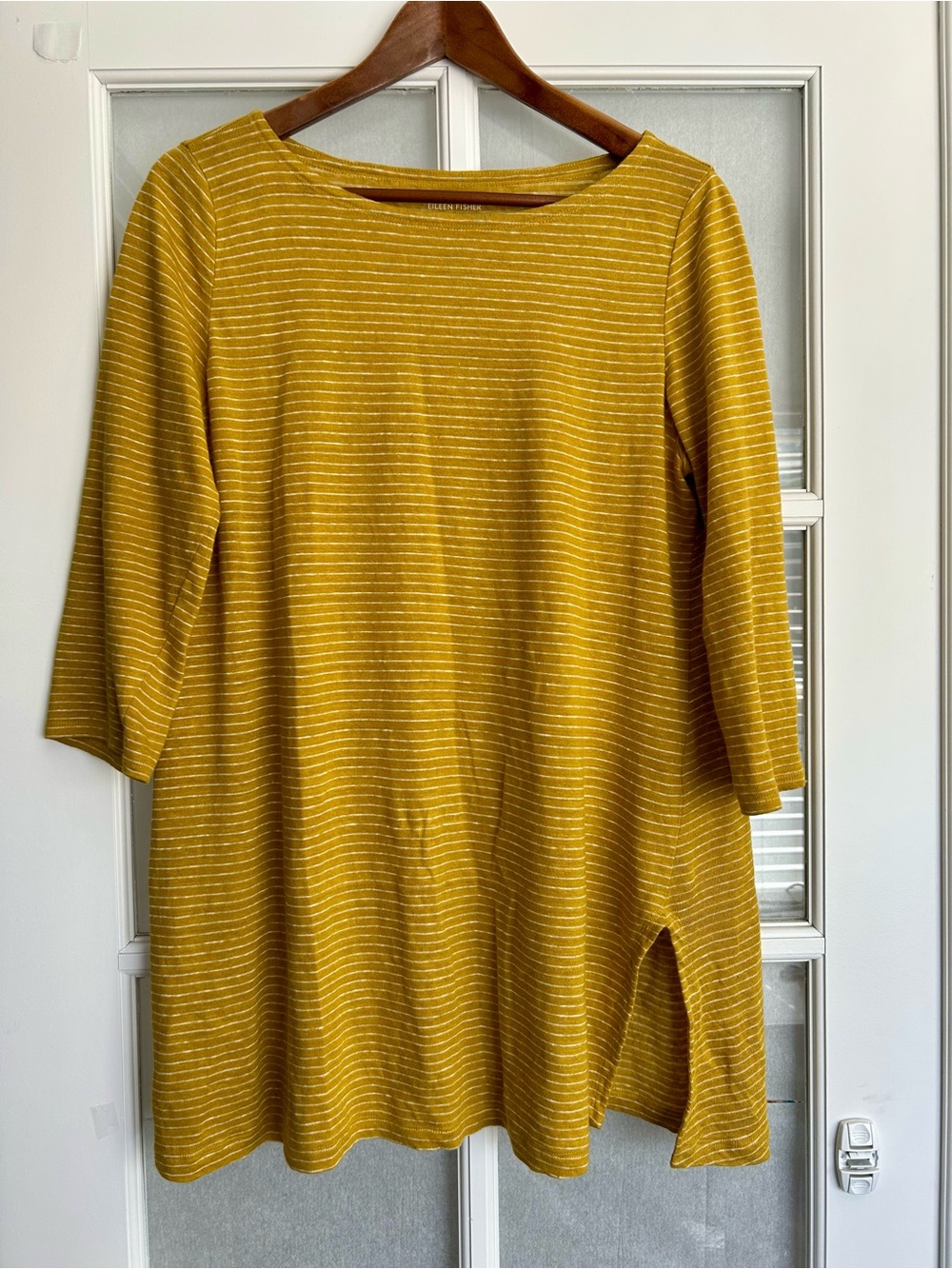 Eileen Fisher 100% Linen Tunic Top
